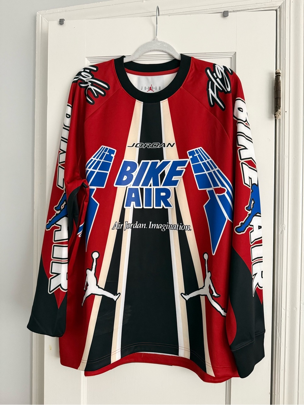 Jordan x Nigel Sylvester Men's BMX Jersey Cinnabar Size Large